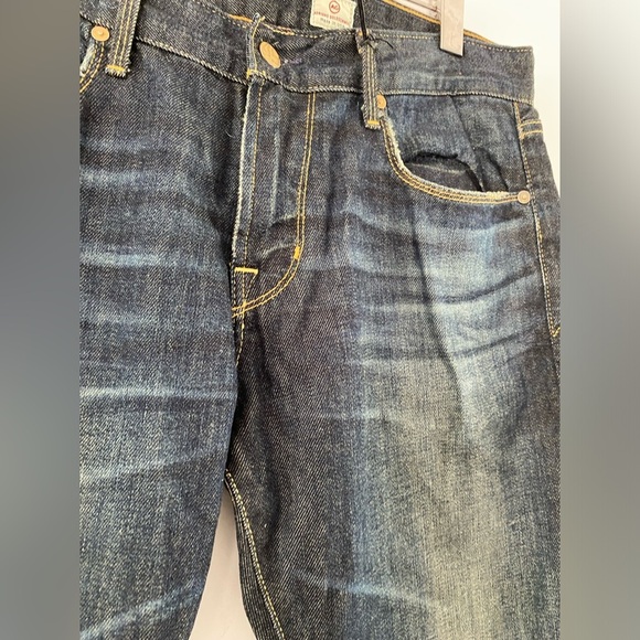NWT AG Adriano Goldschmied Jeans The Geffen Easy Slim Denim Blue Distressed New - Picture 3 of 9